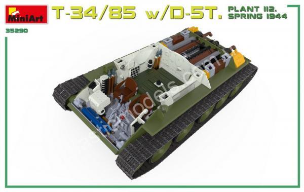 1/35 MiniArt 35290 Plant 112 - Spring 1944 T-34/85 Model 1943 w/ Interior D-5T Canone