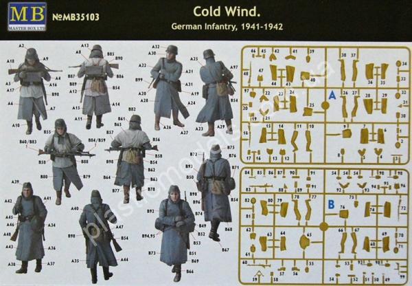 1/35 Master Box 35103 Cold Wind, German Infantry 1941-42 (5 fig.)
