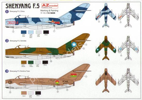1/72 AZ model 7331 Shenyang F-5