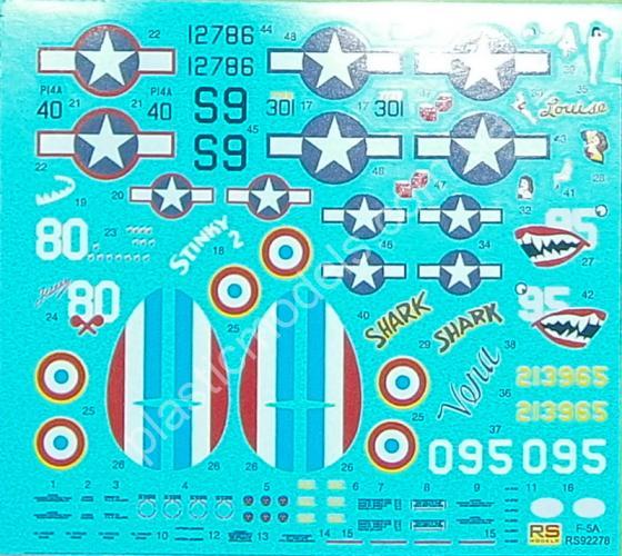 1/72 RS models 92278 Lockheed F-5A Lightning