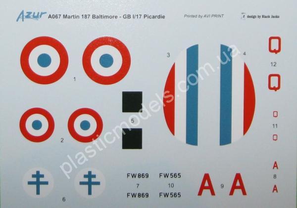 1/72 Azur 067 Martin Baltimore Mk.V 