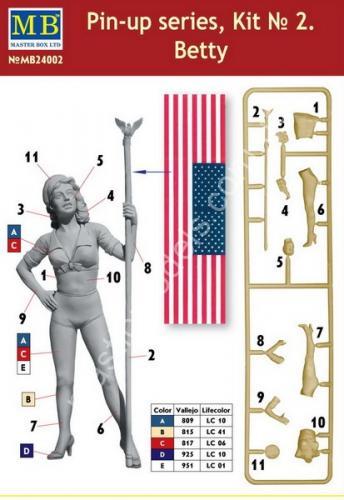 1/24 Master Box 24002 Pin-up series, Kit No.2 Betty