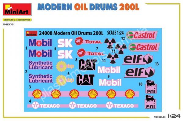 1/24 MiniArt 24008 Modern Oil Drums 200L
