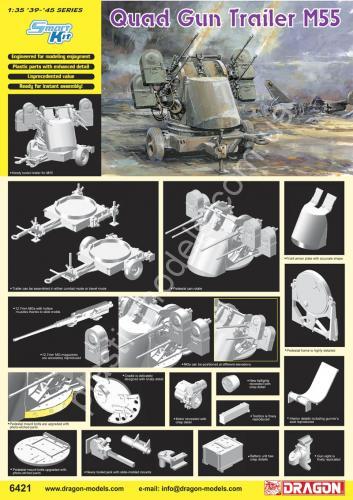 1/35 Dragon 6421 Quad Gun Trailer M55