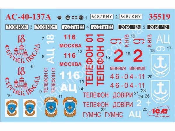1/35 ICM 35519 AC-40-137A Soviet Firetruck