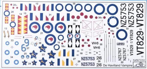 1/72 A-model 72264 DH.100 Vampire