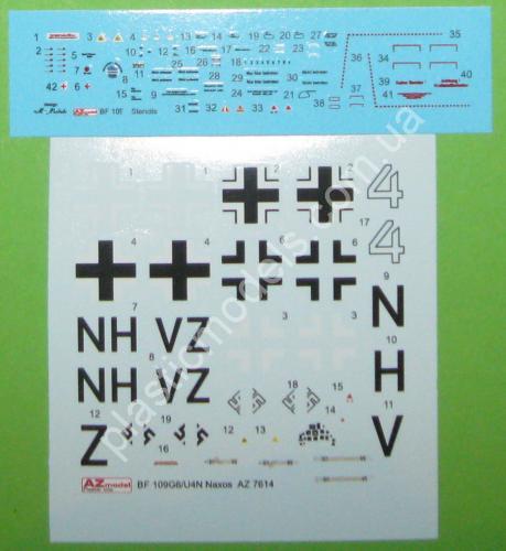 1/72 AZ model 7614 Messerschmitt Bf 109G-6/U/N4 w/FuG350 Naxos