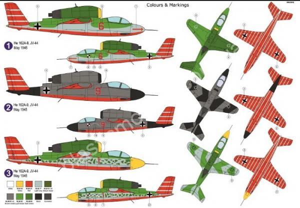 1/72 AZ model 7825 Heinkel He 162A-9 „Salamander“ JV44