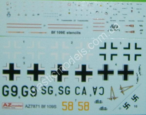 1/72 AZ model 7871 Messersmitt Bf 109S “Schule Emil”