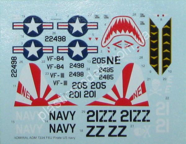 1/72 Admiral 7224 F6U -1 Pirate  US Navy