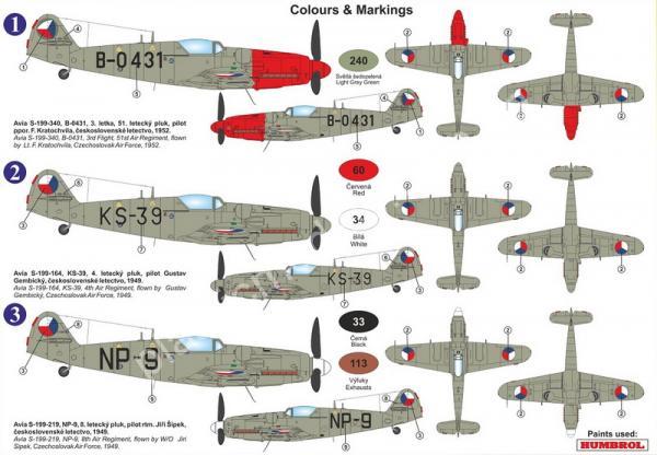 1/72 Kovozavody Prostejov 0218 Avia S-199 w/wing guns