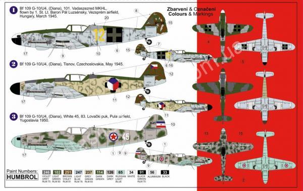 1/72 AZ model 7503 Bf-109G-10(Diana) Special Markings
