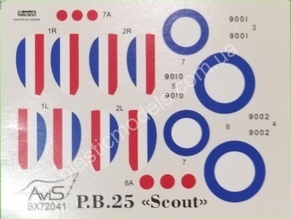 1/72 Avis 72041 Pemberton-Billing P.B.25 Scout
