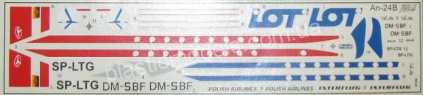 1/144 A-model 1464-02 Antonov An-24B Polish/DDR airlines