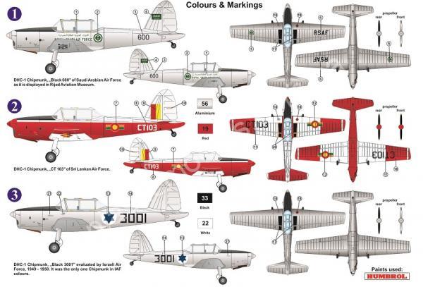 1/72 AZ model 7649 DHC-1 Chipmunk “International”