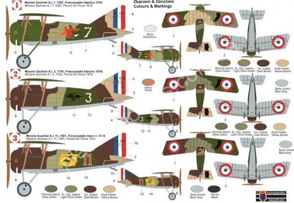 1/72 Kovozavody Prostejov 0453 Morane Saulnier MS.A.I “Over France”