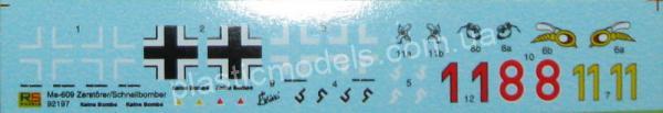 1/72 RS models 92197 Messerschmitt Me 609