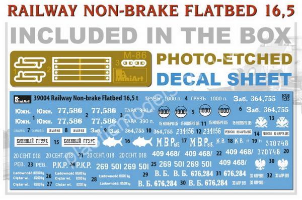 1/35 MiniArt 39004 Railway non-brake Flatbed 16,5 t