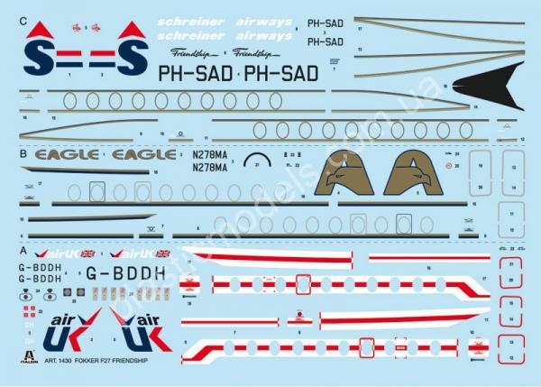1/72 Italeri 1430 Fokker F27 Friendship