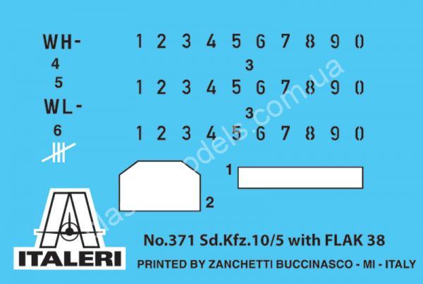 1/35 Italeri 371 Sd. Kfz.10/5 Demag D7 with FLAK 38