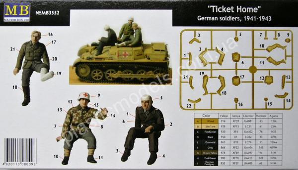 1/35 Master Box 3552 Ticket Home German soldiers, 1941-1943