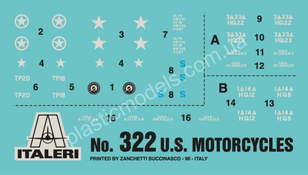 1/35 Italeri 322 U.S. motorcycles