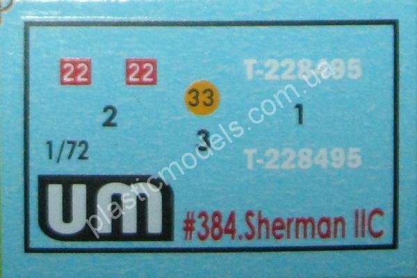 1/72 UM 384 Medium tank Sherman IIC