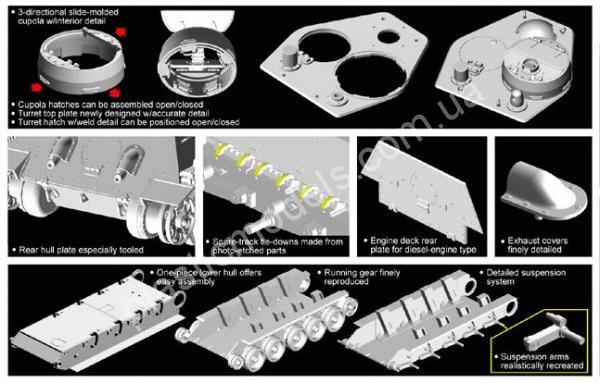 1/35 Dragon 6584  T-34/76 Mod. 1943 w/Commander Cupola (No. 112 Factory)