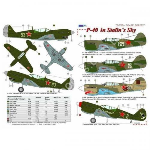 1/48 AML AMLD 48019 P-40 in Stalin´s Sky /  Lend – Lease