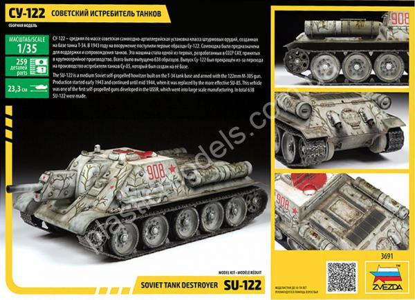 1/35 Zvezda 3691 Soviet Tank Destroyer SU-122