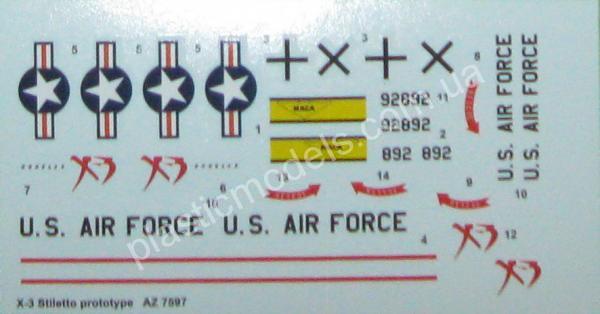 1/72 AZ model 7597 X-3 Stilleto prototype