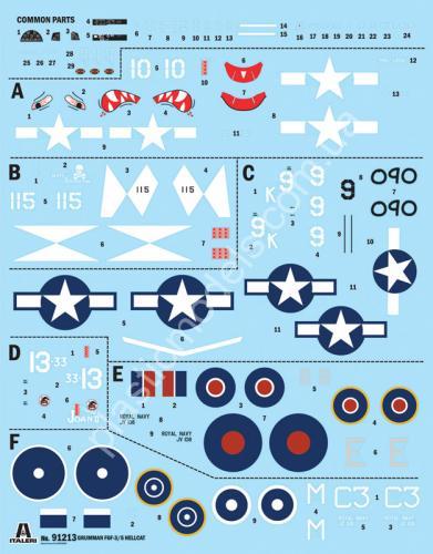 1/72 Italeri 91213 Grumman F6F-3 / F6F-5 Hellcat