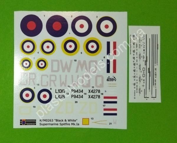 1/72 Kovozavody Prostejov 0263 Spitfire Mk.Ia „Black & White“