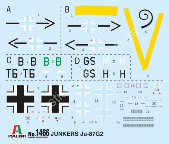 1/72 Italeri 1466 Junkers Ju-87 G2 Kanonenvogel