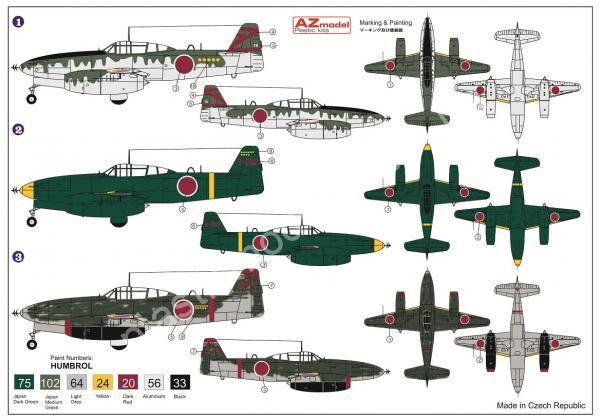 1/72 AZ model 7405 Nakajima J9N1-S Kikka 'Fighter' (What If)