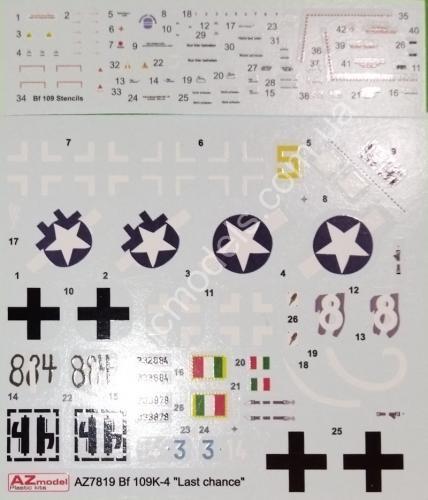 1/72 AZ model 7819 Bf 109K-4 „The Last Chance“