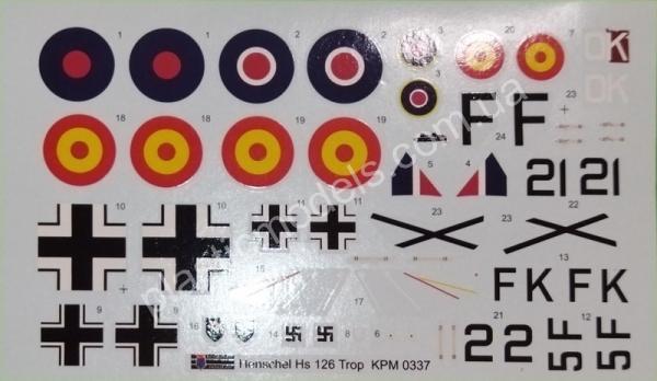 1/72 Kovozavody Prostejov 0337 Henschel Hs 126B-1 „Mediterranean“