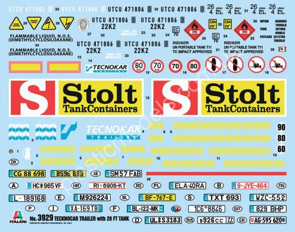1/24 Italeri 3929 Tecnokar Trailer with 20' Tank
