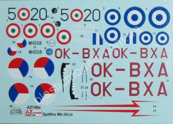 1/72 KPM 0067 Supermarine Spitfire LF Mk.IXE/C Cz Police, Greek AF, Italian AF