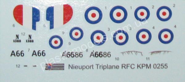 1/72 Kovozavody Prostejov 0255 Nieuport Triplane „RFC/RNAS“