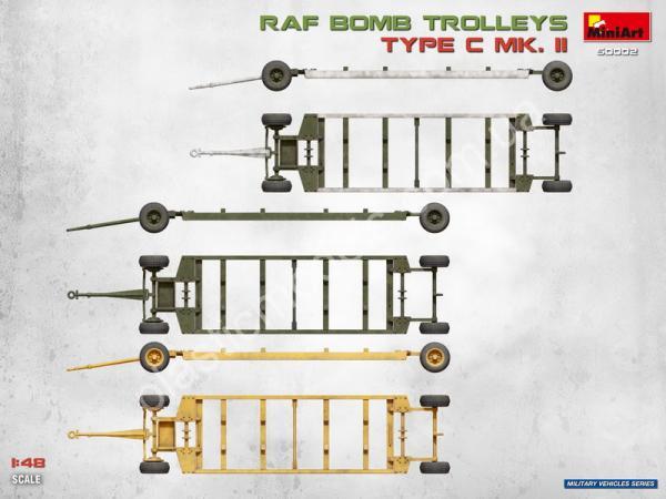 RAF bomb trolleys type C MK II 1/48 MiniArt 50002