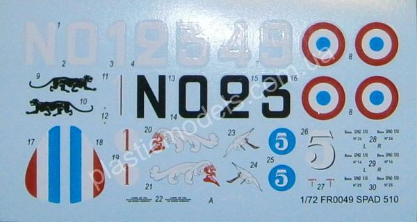1/72 Frrom Azur 0049 Spad 510 7éme Escadre