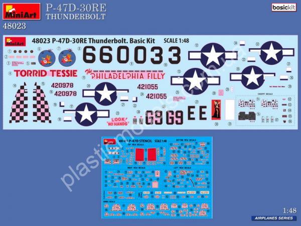 P-47D-30RE Thunderbolt Basic Kit 1/48 MiniArt 48023