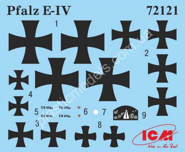 1/72 ICM 72121 Пфальц E.IV, германский истребитель І Мировой войны