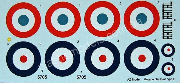 1/72 AZ model 7373 Morane Saulnier 'H' (4x decal versions)