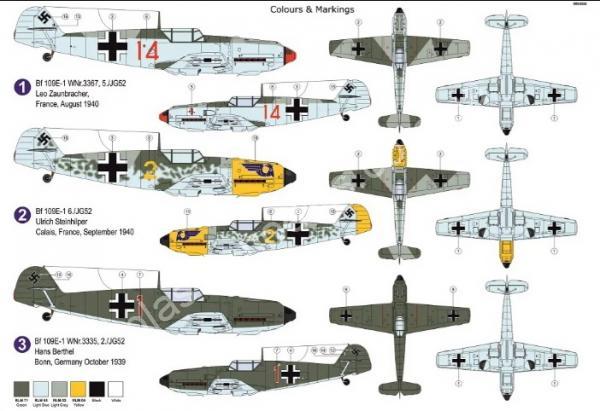 1/72 AZ model 7807 Bf 109E-1 „Experten 2“