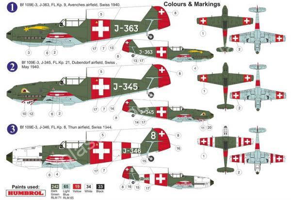 1/72 AZ models 7664 Messerschmitt Bf 109E-3 „In Swiss Service“