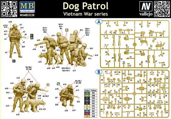 1/35 Master Box 35238 Dog Patrol - Vietnam War series