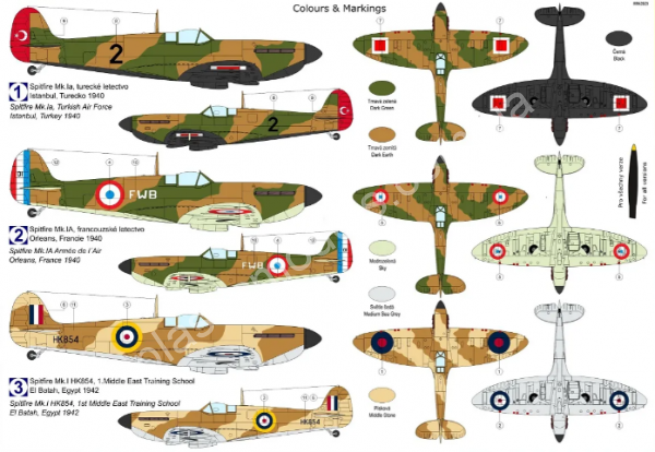 1/72 Kovozavody Prostejov 0277 Spitfire Mk.Ia „Export & Egypt“