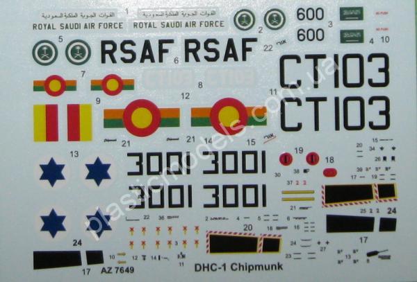 1/72 AZ model 7649 DHC-1 Chipmunk “International”